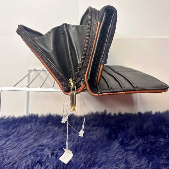 Leather wallet / spacious / Brown / Blue / Hand-tooled Artesanal / México (B) - Picture 7 of 9